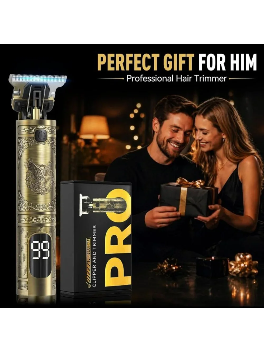 Vintage Beard & Hair Trimmer for Men, Next-Gen Clippers, Precision Grooming Tool
